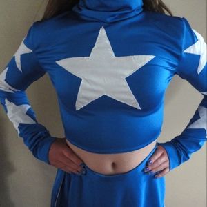 Made to Order Star Girl Crop Top DC Comic Spandex Cosplay Costume Womens